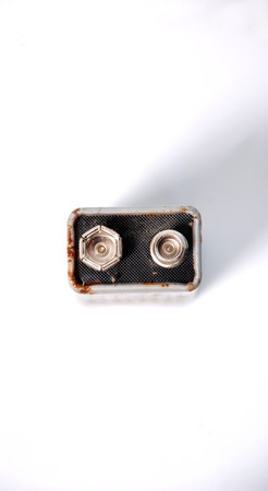 9 volt rusty batteryの写真素材