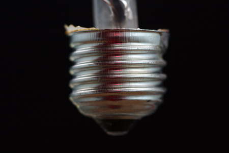 part of broken light bulb の写真素材
