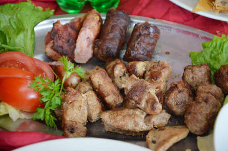 pork grilled meatの写真素材