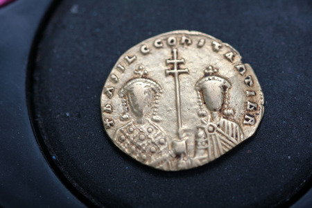Rare coin, Constantine and Heleneの写真素材