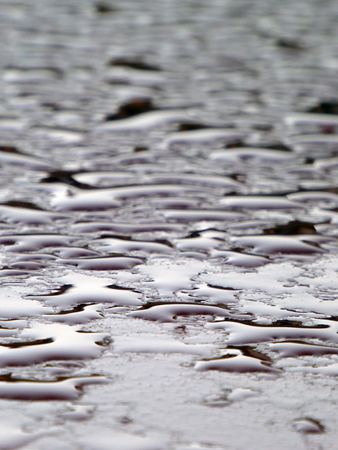 Waterdrops on a metal surfaceの写真素材