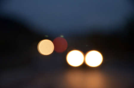 Bokeh on the road from cars lightの写真素材