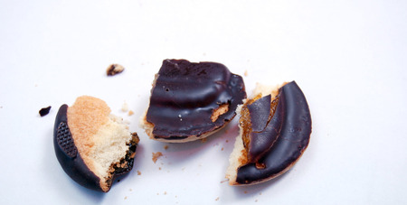 Chocolate cake with orange fillの写真素材