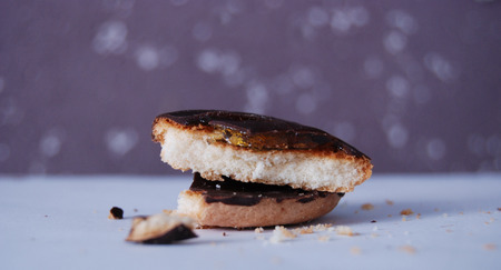 Chocolate cake with orange fillの写真素材