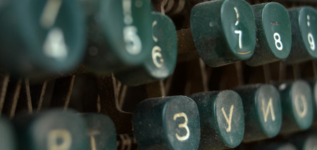 Vintage typewriter keysの写真素材