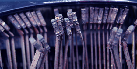 Retro vintage typewriterの写真素材
