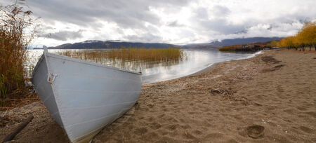 Lake Prespa in Macedoniaの写真素材