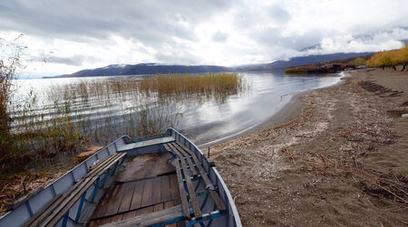 Lake Prespa in Macedoniaの写真素材