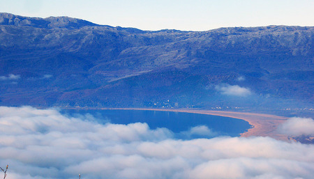 Lake Prespa, Macedoniaの写真素材