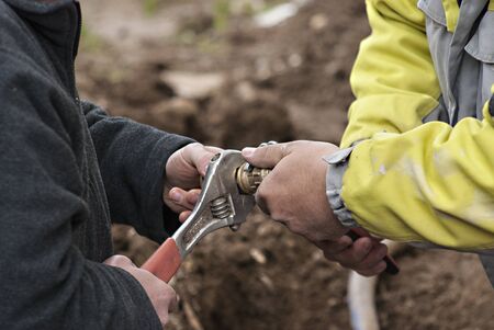 Instalation of a water in a house, picture,の写真素材