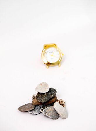 Picture of a Pebbles  from a beach in a  studioの写真素材
