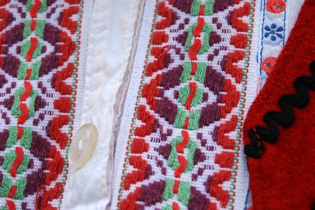Picture of a Traditional macedonian costume, detailsの写真素材