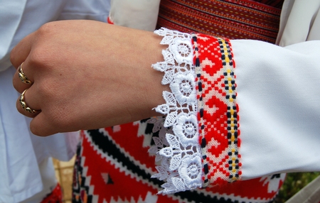 Picture of a Traditional macedonian costume, detailsの写真素材