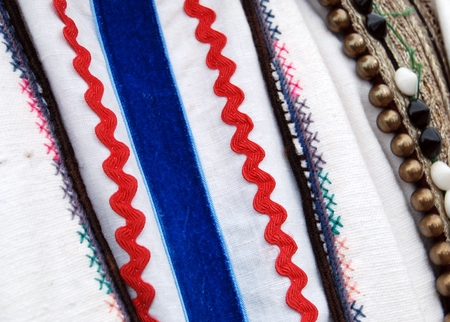 Picture of a Traditional macedonian costume, detailsの写真素材