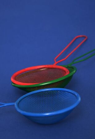 Color tea strainers picture of aの写真素材