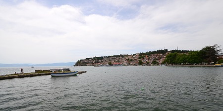 Picture of a Lake Ohrid  in Macedoniaのeditorial素材
