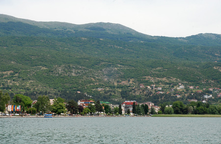 Picture of a Lake Ohrid  in Macedoniaのeditorial素材