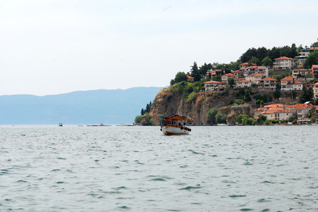 Picture of a Lake Ohrid  in Macedoniaのeditorial素材