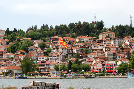 Picture of a Lake Ohrid  in Macedoniaのeditorial素材