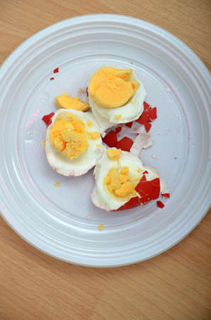 Picture of a Red Easter egg. Holyday conceptの写真素材