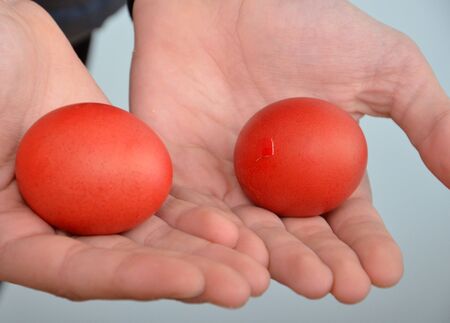 Picture of a Red Easter egg. Holyday conceptの写真素材