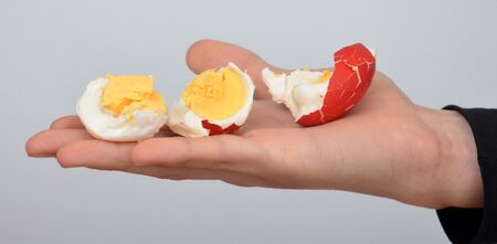 Picture of a Red Easter egg. Holyday conceptの写真素材