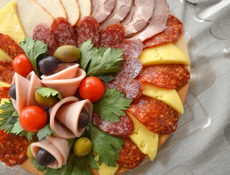 Well decorated food of canapesの写真素材