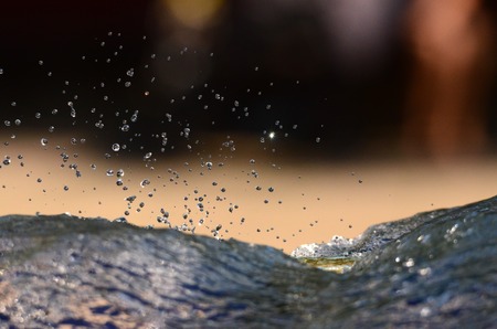 Picture of a Water bubbles on a blurred background.