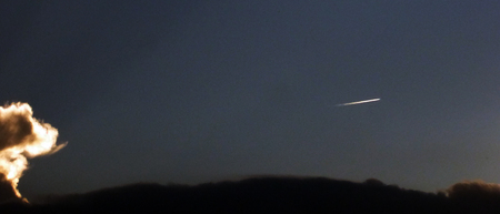 Picture of a beautiful  clouds on a sunsetの写真素材