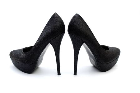 Picture of a fashion high heel shoes on a white backgroundの写真素材