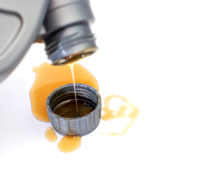 motor oil on a white backgroundの写真素材