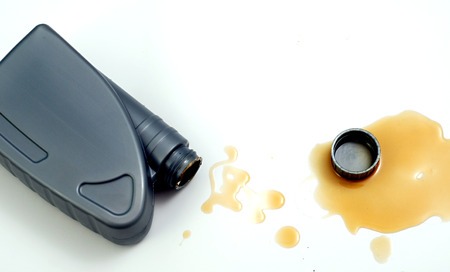 motor oil on a white backgroundの写真素材