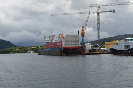 summer in alesund area, norwayの写真素材