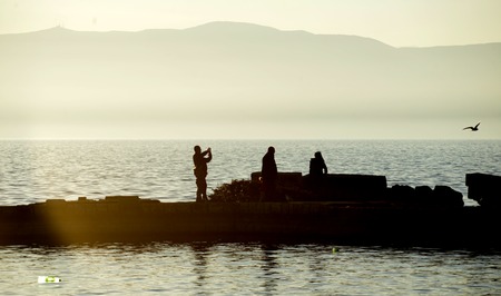 Picture of a  OHRID, MACEDONIA, DECEMBER 20, 2015: Ohrid and Lake. City  of Unescoのeditorial素材