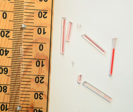 Picture of a Wooden Out of Order  Thermometer