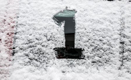 Picture for a Numbers on frost. Winner conceptの写真素材