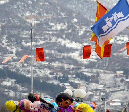 Picture of a Flag of Macedonia in  Ohridの写真素材