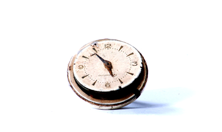 picture of an Old watch on wjite background