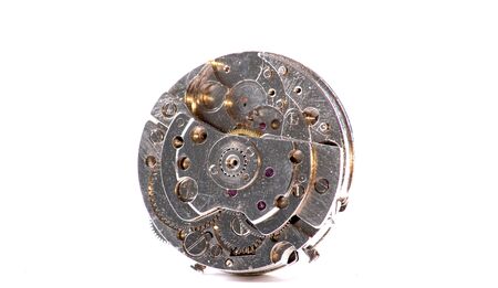 Picture of a  Old clock. Clockwork. Time concept.