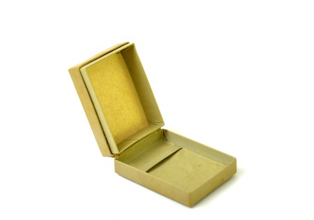 Picture of an old paper box on white backgroundの写真素材