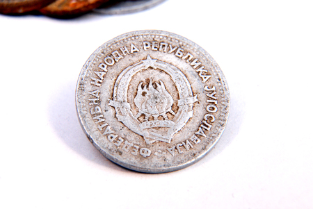 Picture of a Vintage old rusty coinsの写真素材