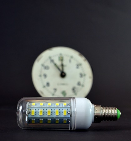 Picture of a led light bulb,new generation energy saving objectの写真素材