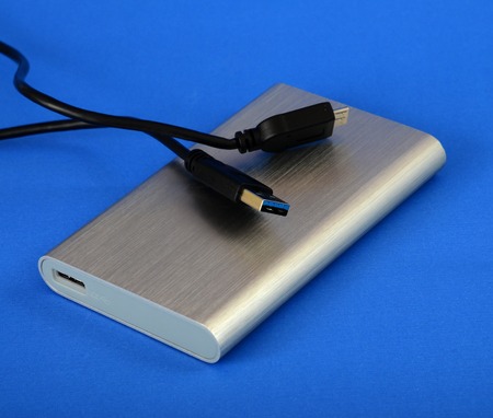 Picture of an USB 3 external hard driveの写真素材