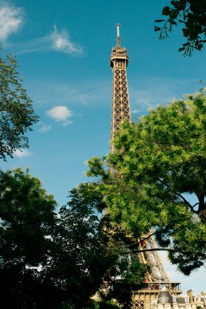 Picture of a famous eiffel tower in franceの写真素材