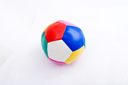 Picture of a colorful small leather ballの写真素材