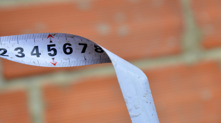 Picture of a Tape measure isolated on white background