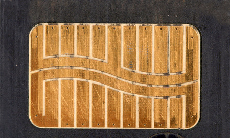 Picture of a Metal surface of a memory card, macro