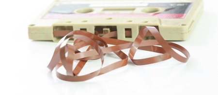 picture of a audio casette tape, macro picture