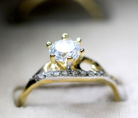 picture of a Fashion jewellery ring with zirconの写真素材