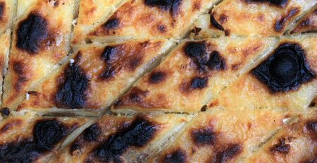 picture of a traditional homemade pastry called gomleze in macedonia